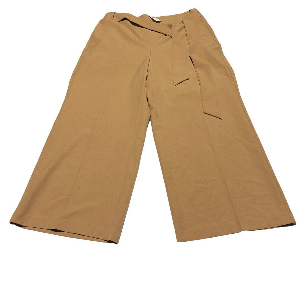 Lane Bryant The Perfect Drape Pants Wide Leg Women’s Size 16 Short Tie Belt NWT